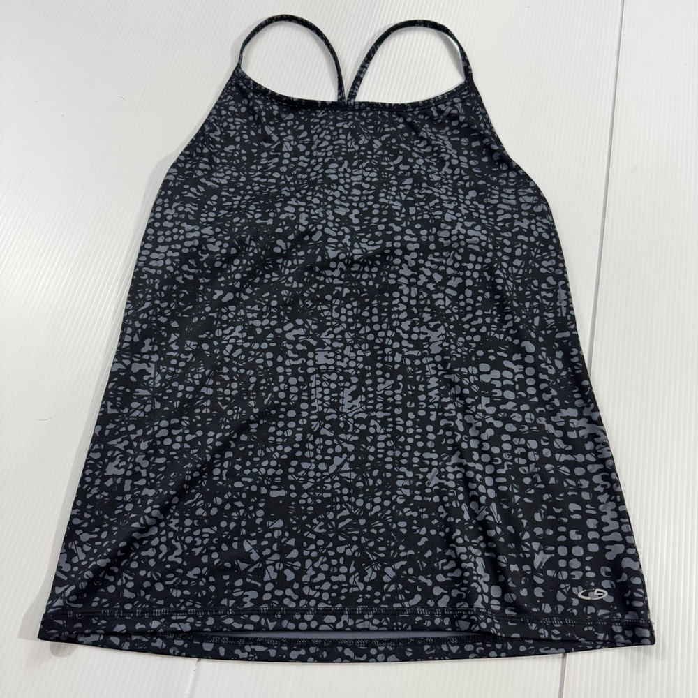 577. Women’s Champion Black and Gray Tank Top (XL)